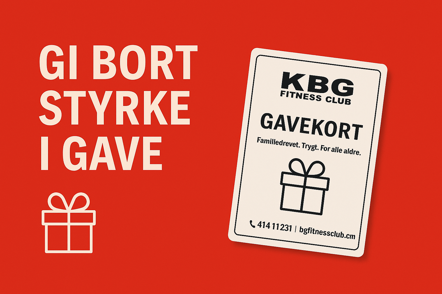 KBG Treningsmedlemskap gavekort
